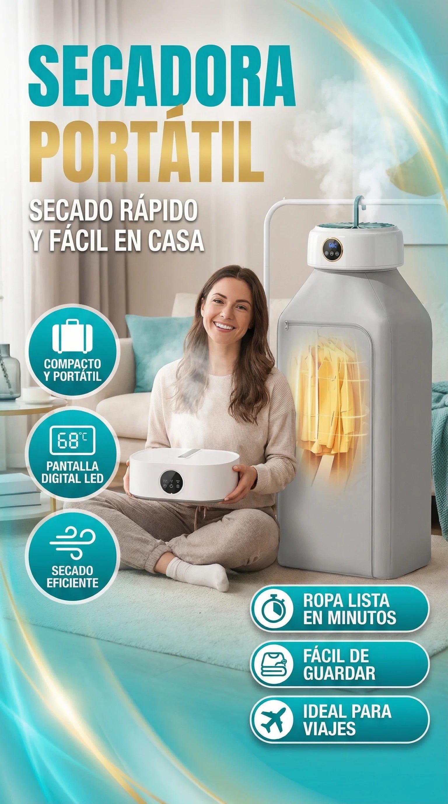 Secadora de ropa poratil 🧥