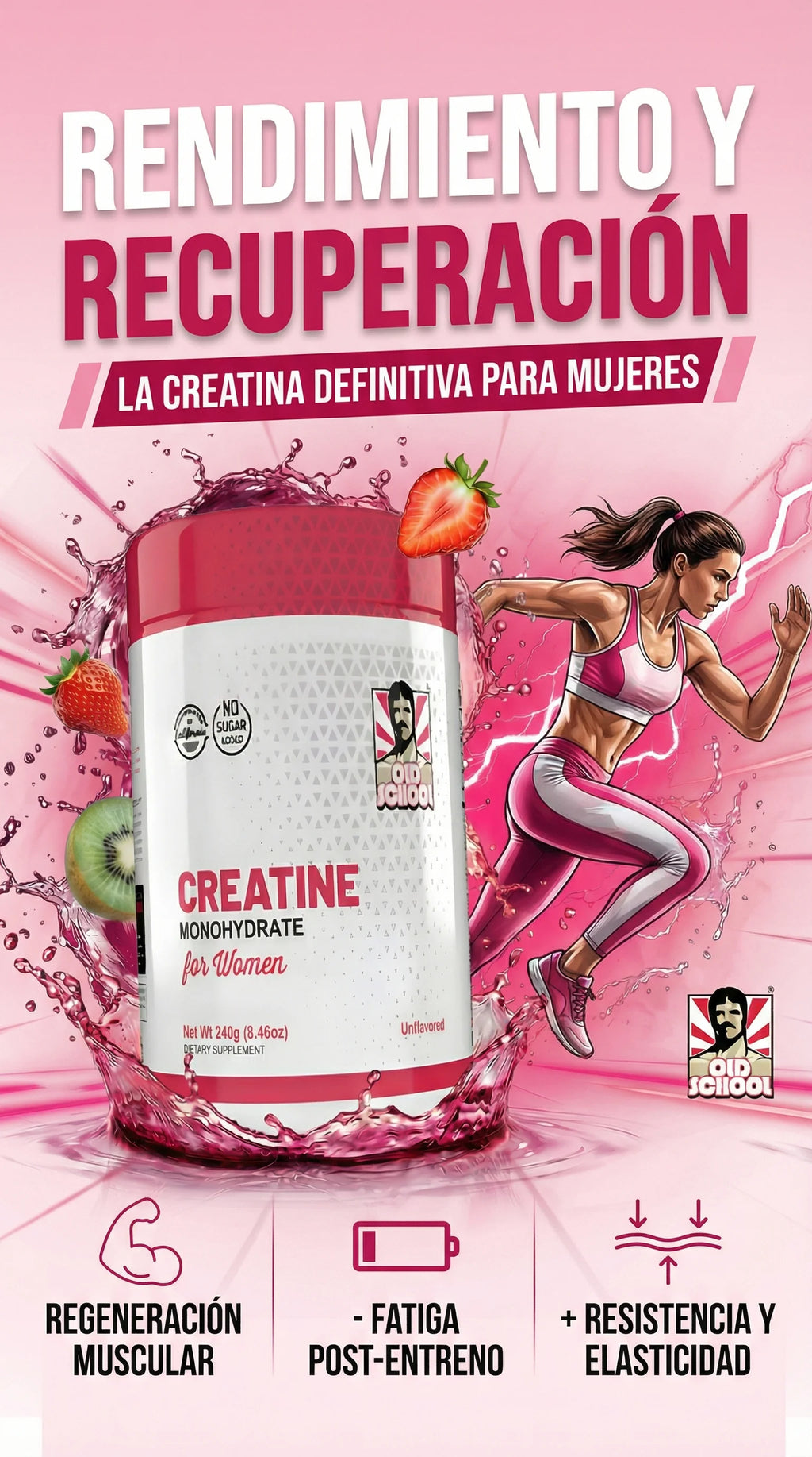 Oferta Especial 2x1: Old School Creatina™ - Fórmula Especial para Aumentar Glúteos y Busto