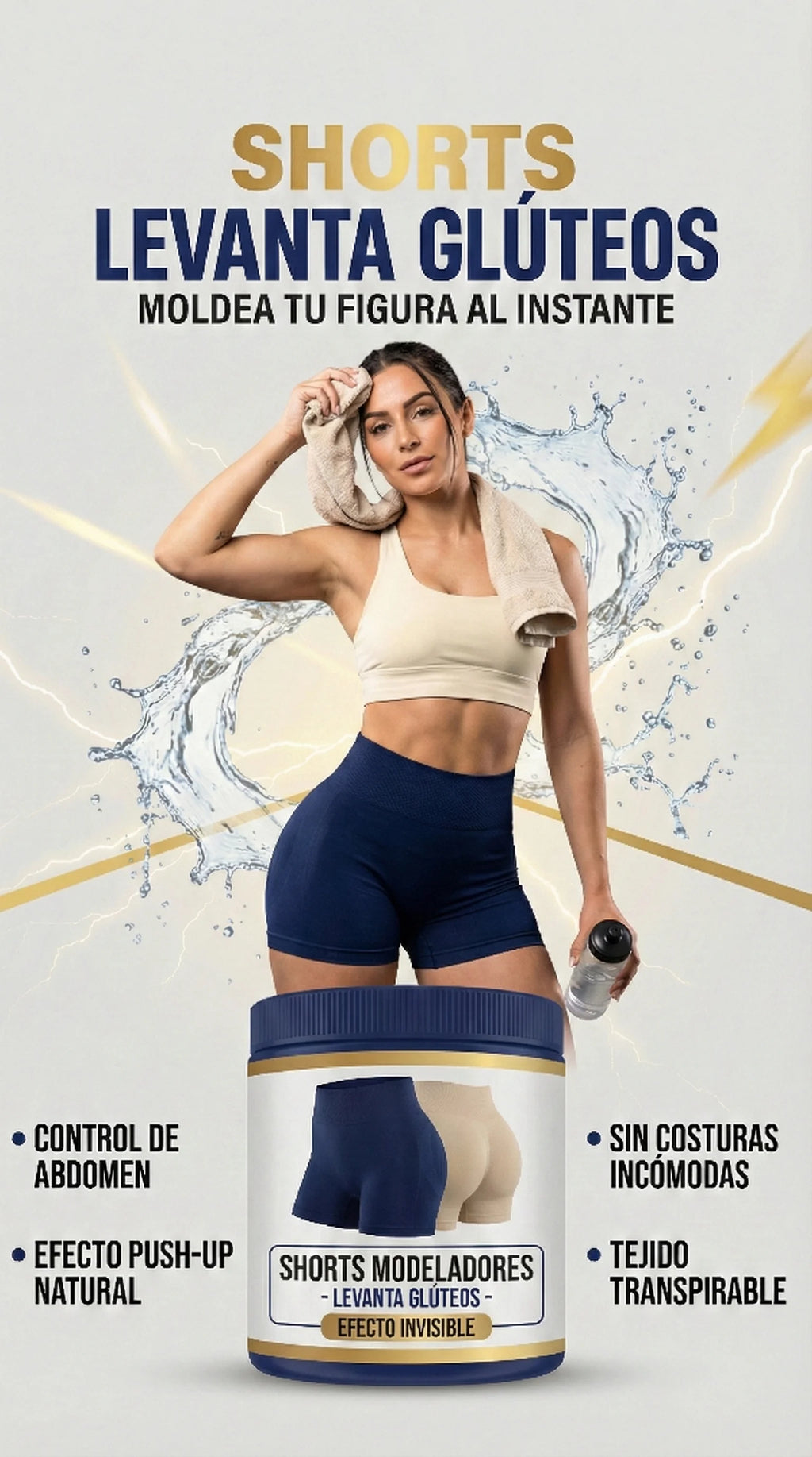 SHORTS CONTROL ABDOMEN Y LEVANTA GLUTEO 💖